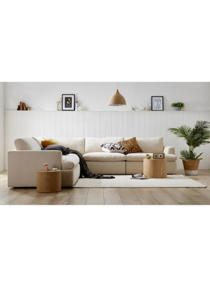 كنبة زاوية مقاس 300x300x95x90 سم - بيج