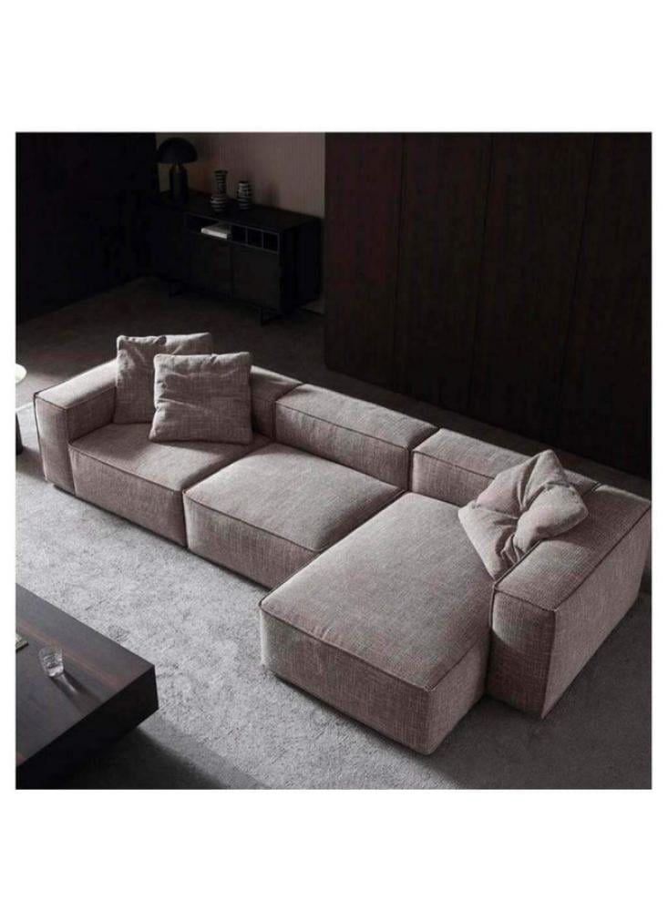 كنبة زاوية بمقاس 250x80x145x80 سم - بيج- من بيتك
