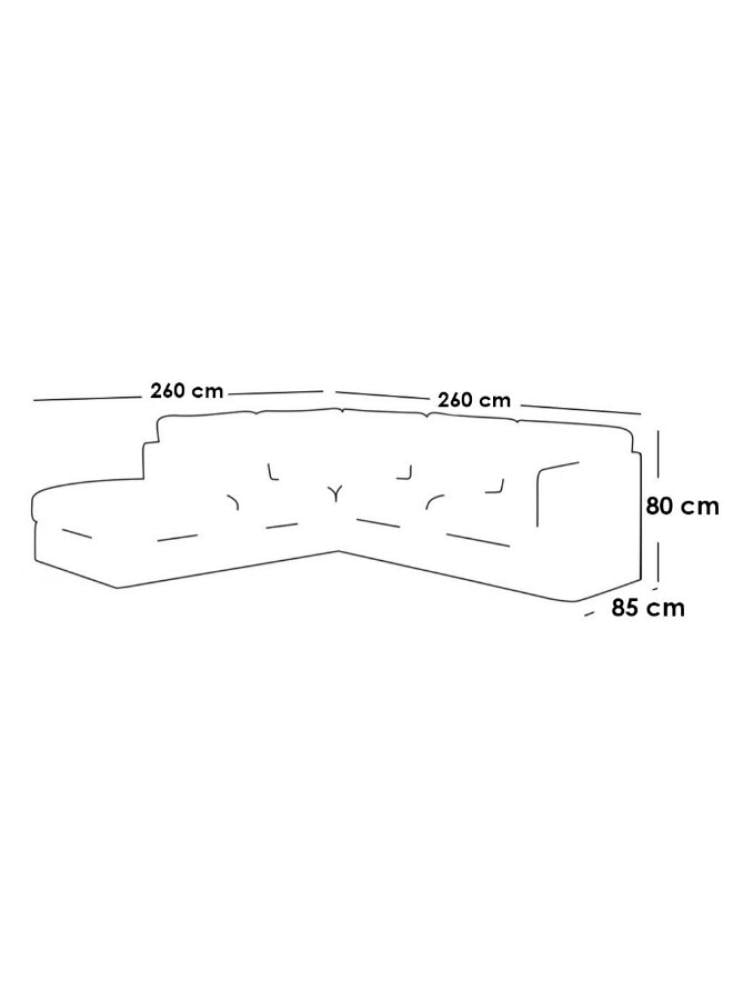 كنبة زاوية بمقاس 260x260x80x85 سم - بيج