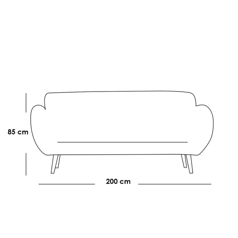 كنبة 3 مقاعد 200×85×85×85 سم - أخضر