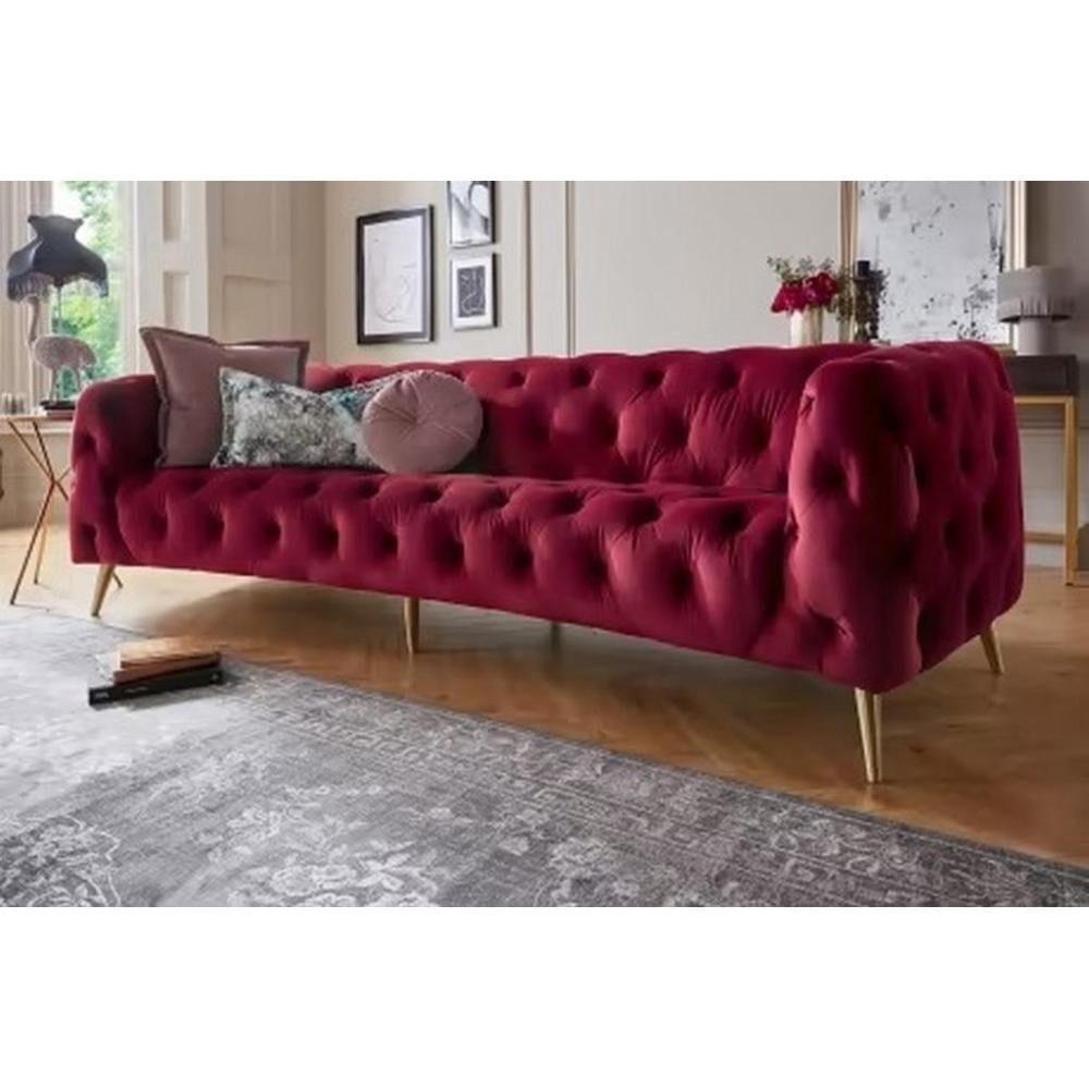 كنبة 4 مقاعد 300×85×85 سم - أحمر