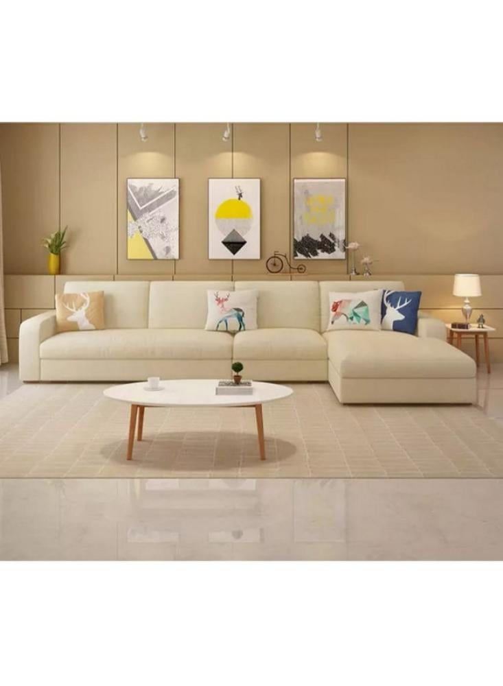 كنبة زاوية مقاس 300×170×85×80 سم - بيج