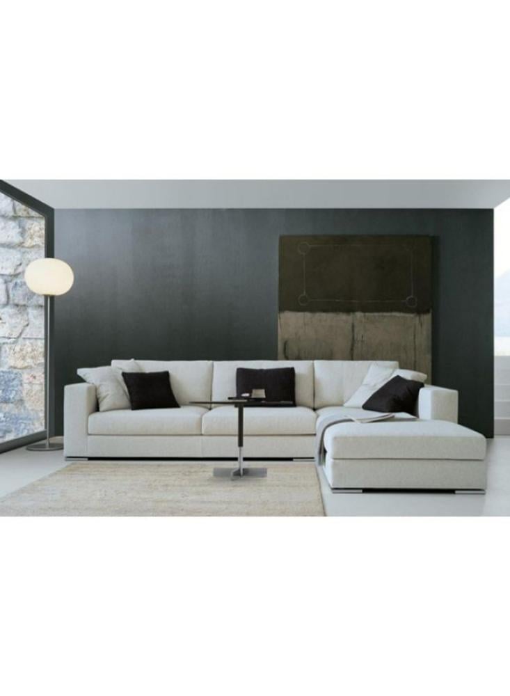 كنبة زاوية بمقاس 250x200x80x95 سم - أبيض