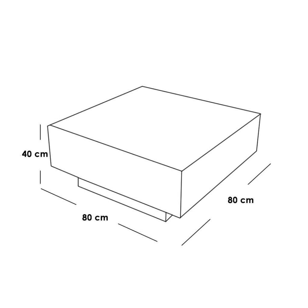 طاولة قهوة 80×80×40 سم - بني