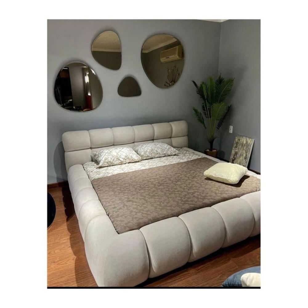 سرير, متعدد المقاسات مخمل - بيج - BA-SA311-8395