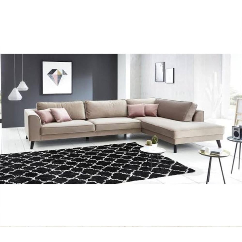 كنبة زاوية 80×200×85×300 سم  - بيج