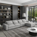 كنبة زاوية مقاس 80x200x90x300 سم - أوف وايت
