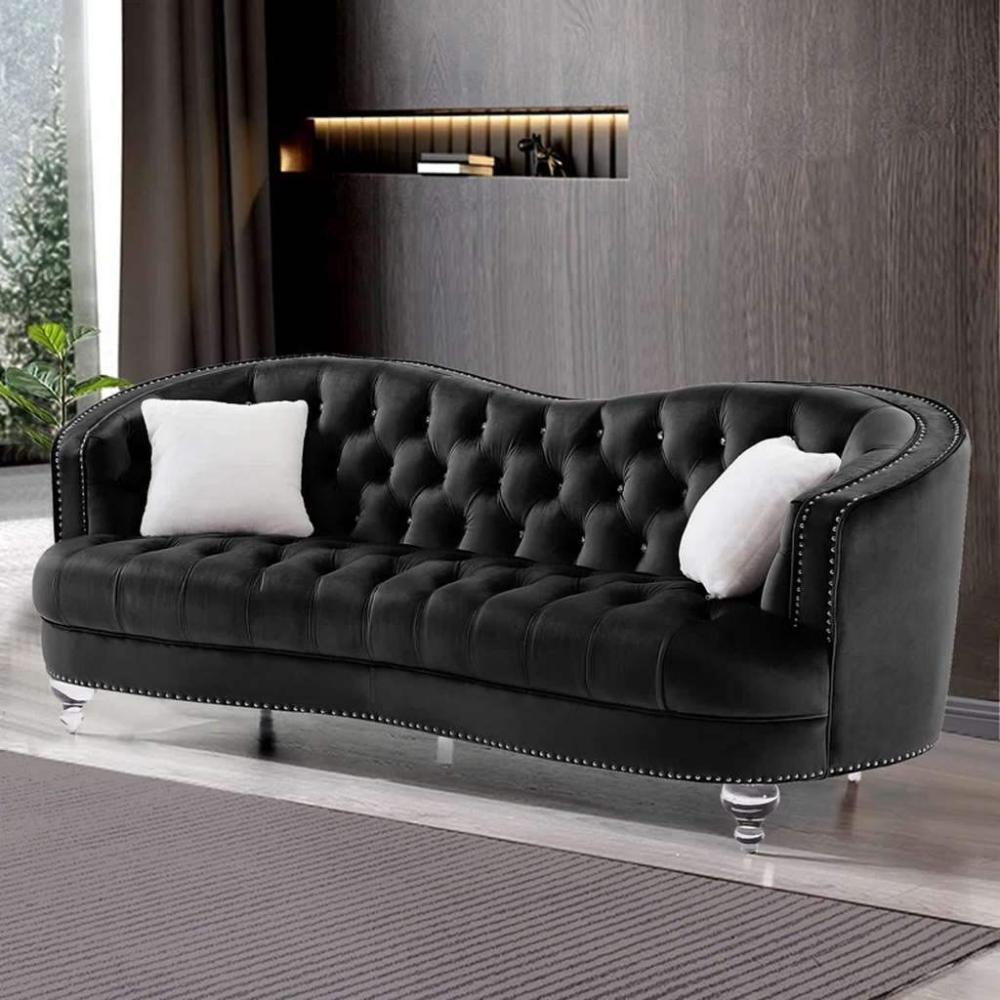 كنبة 4 مقاعد 250×85×93 سم - أسود