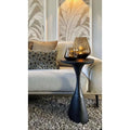 طاولة جانبية خشب طبيعي اسود - 55×35×35 سم