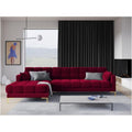 كنبة زاوية 85×180×85×250 سم - أحمر
