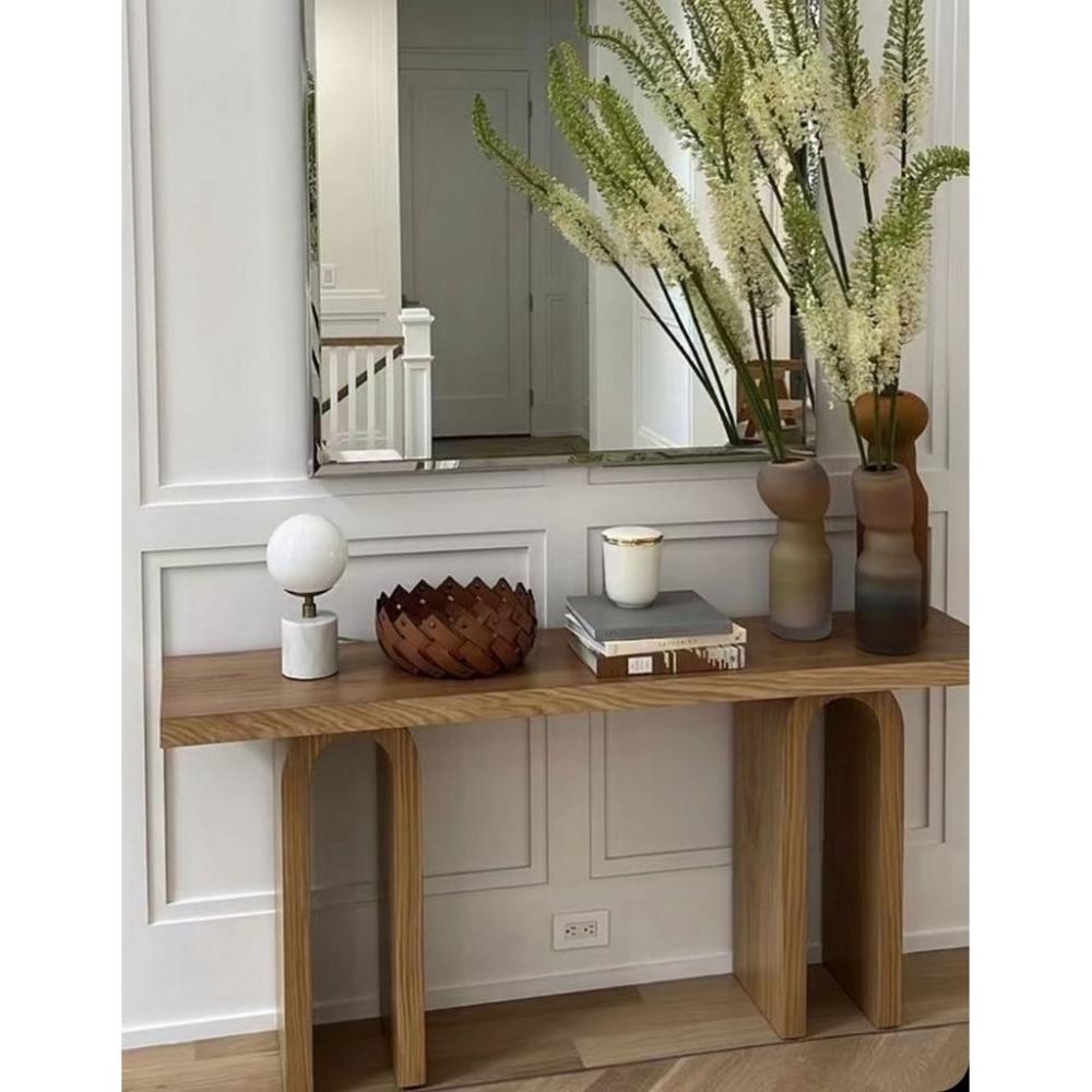 طاولة مدخل خشب سنديان بني - 180×40×90 سم