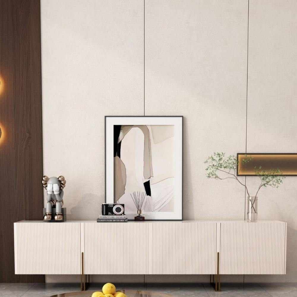 طاولة تلفاز ام دي اف اوف وايت - 40×60×180 سم