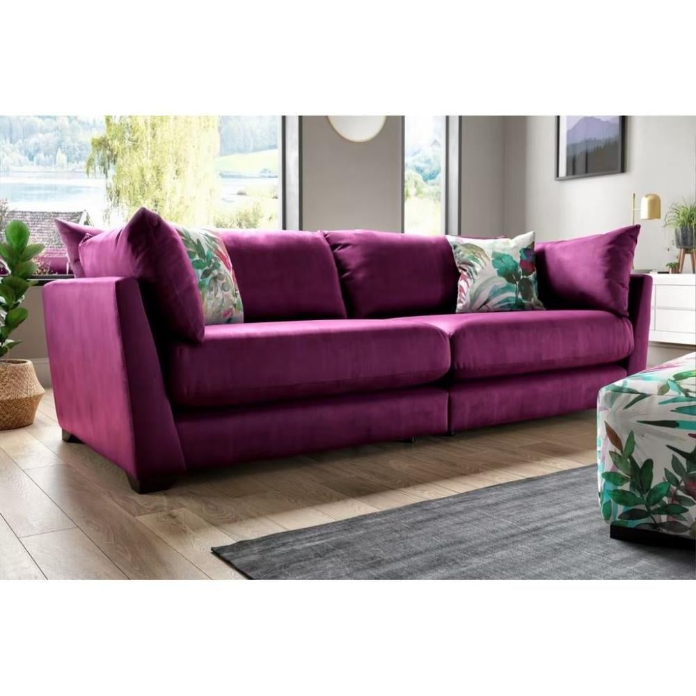 كنبة 4 مقاعد 300×85×85 سم - بنفسجي