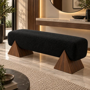 بانكيت مون بلان أوريون بقواعد خشبية هندسية وقماش بوكليه - Home House