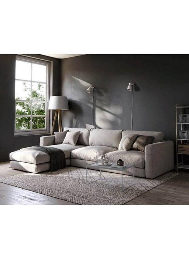 كنبة زاوية بمقاس 250x150x80x85 سم - بيج