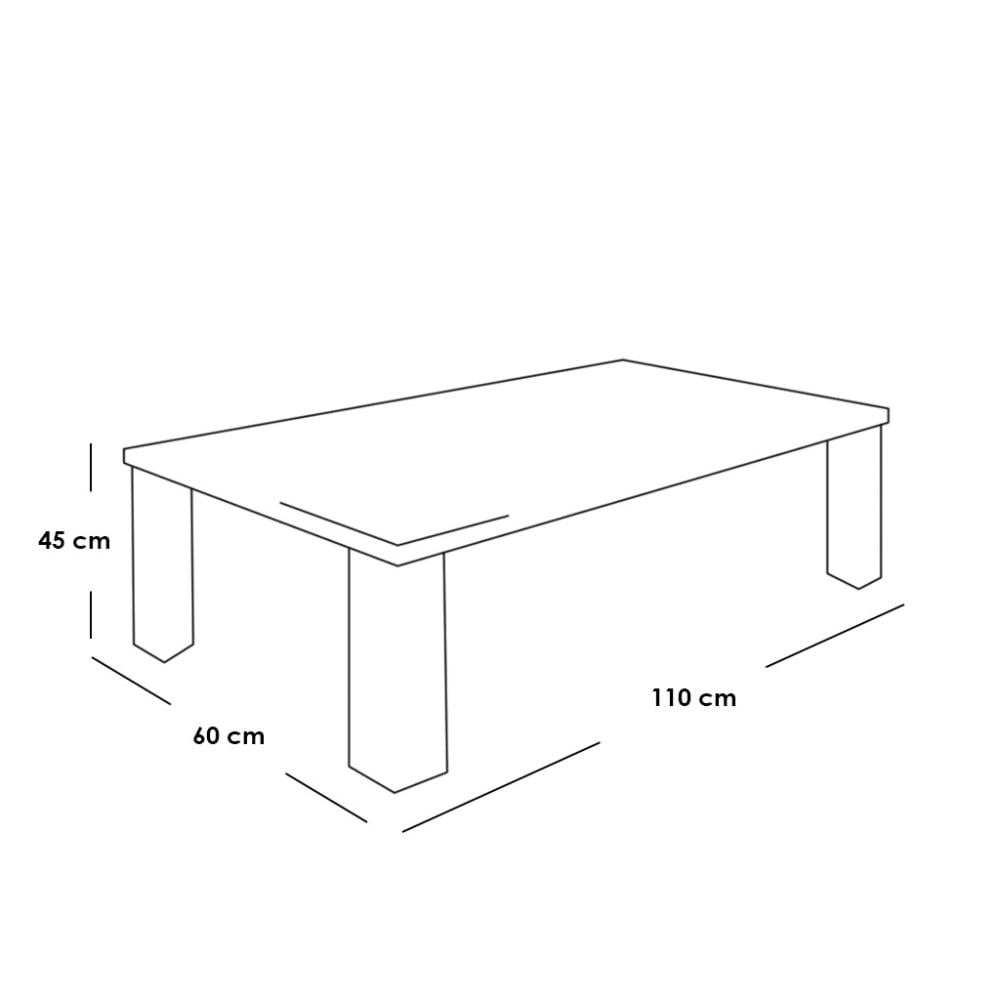 طاولةقهوة60×110×45 سم - بني
