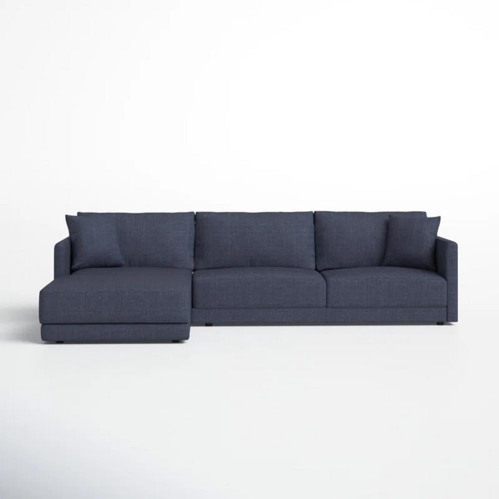 كنبة زاوية 90×85×300×200 سم - أزرق