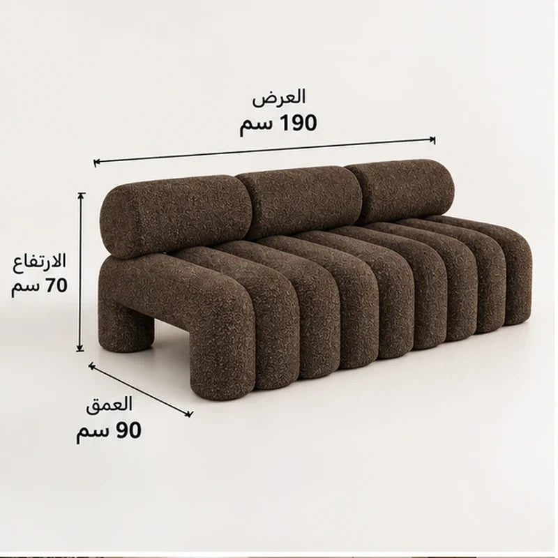 بانكيت ريبيرا 190 سم بتصميم أسطواني منحني - Home House